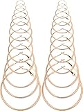 BBTO 12 Pairs Hoop Earrings Round Alloy Ear Piercing Hoops Set for Women Girls, 20-75 mm (Gold)