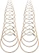 BBTO 12 Pairs Hoop Earrings Round Alloy Ear Piercing Hoops Set for Women Girls, 20-75 mm (Gold)