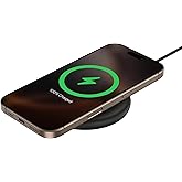 Belkin Magnetic Wireless Charging Pad 15W - MagSafe-Compatible Qi2-Certified Wireless Charging Station, iPhone Charger for Apple iPhone 16, 15, 14 Series, AirPods w/Non-Slip Base - Black (No PSU)