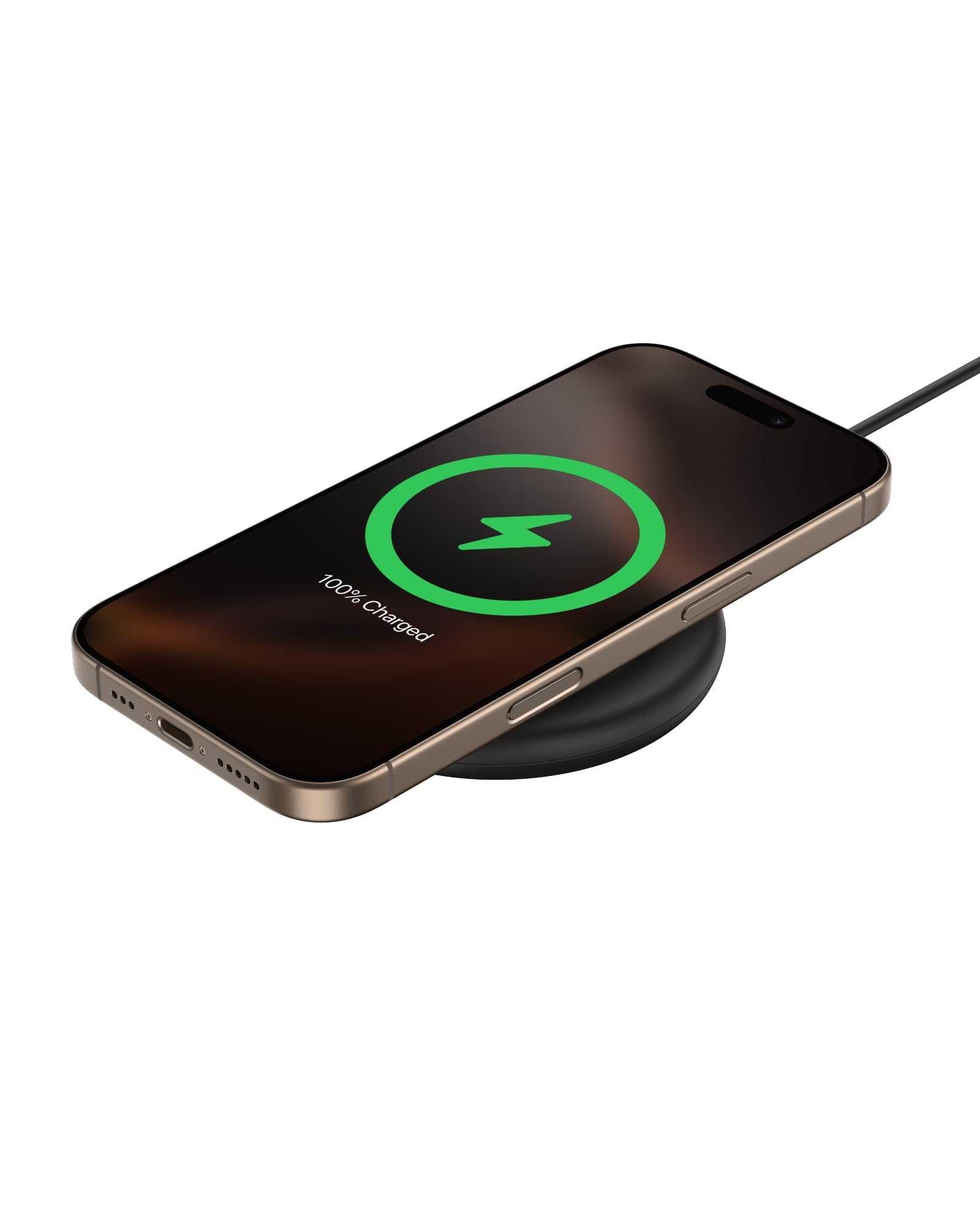 Photo 1 of Belkin Magnetic Wireless Charging Pad 15W - MagSafe-Compatible Qi2-Certified Wireless Charging Station, iPhone Charger for Apple iPhone 16, 15, 14 Series, AirPods w/Non-Slip Base - Black (No PSU)