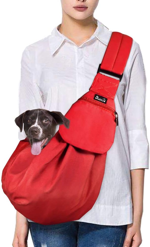 Nasjac Pet Dog Sling Carrier, Puppy Cat Hand Free Carry Doggie Papoose