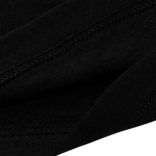 Utopia Wear Men's Cotton Blend Mock Turtleneck T-Shirt (Small, Black)