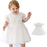 Meiqiduo Baby Girl Dress Christening Baptism Gowns Flower Girl Formal Dresses