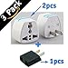 Universal Power Plug Travel Converting Adapter Converting from EU/UK/CN/AU to USA (4 Pack)