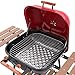 Americana The Swinger with an adjustable six-position cooking grid in red