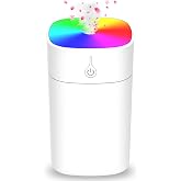 Portable Small Humidifiers for Bedroom, 3L Aroma Diffuser for Home Personal Desktop Plant Humidifier Indoor Fragrance Aroma Diffuser with 2 Modes, Night Light and Auto-Off