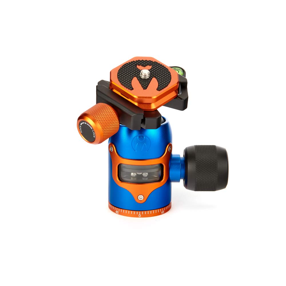3 Legged Thing AirHed Vu Tripod Ball Head - 360 Degree Panning Base, Arca-Swiss Compatible Ball Head Suitable for Heavier Cameras and Longer Lenses with Visible Mechanism (AHVUB)