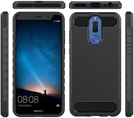 anzeal Huawei Mate 10 Lite Case, 2in1 Hybrid TPU Soft Silicone Protection Bumper Fashion Skin back Shell Case Protective Cover for Huawei Mate 10 Lite Black
