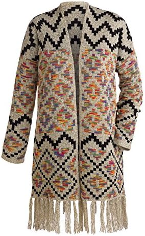 Women's Southwestern Open Front Cardigan Sweater Jacket - Small/Medium