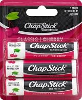 Chapstick Classic Lip Balm Cherry Flavor 3 Pack Hydrating Moisturizing view 2