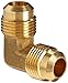 Anderson Metals 54055-06 Brass Tube Fitting, 90 Degree Elbow, 3/8