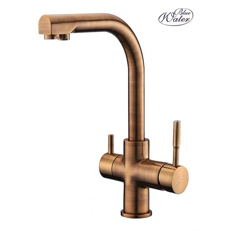 Drei-Wege-Wasserhahn ALABAMA Alt Gold Küchenarmatur , Spültischarmatur