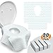 Toilet Seat Covers Disposable - 20 Pack - Waterproof, Ideal for Adults and Kids - Extra Large, Individually Wrapped for Travel, Toddlers Potty Training in Public Restrooms (Waves, 20)
