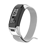 ANCOOL Compatible Garmin Vivosmart HR Band Magnetic Lock Milanese Loop Stainless Steel Metal Bracelet Replacement for Garmin Vivosmart HR Tracker (NOT Compatible Vivosmart HR+) - Small, Silver