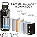 Healthy Human Stainless Steel Water Bottle | Double Walled Vacuum Insulated Water Thermos for Adults | Eco-Friendly Travel Bottles with Leak Proof Lid (Black Onyx, 40 oz / 1183 ML)