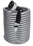 Morvat 150 Foot Stainless Steel Garden Hose with Shut-Off Valve, Heavy Duty Metal Water Hose, Resistant to Tangles and Punctures, Garden Hose 150 FT Includes: Hose Spray Nozzle + Metal Hose Hanger