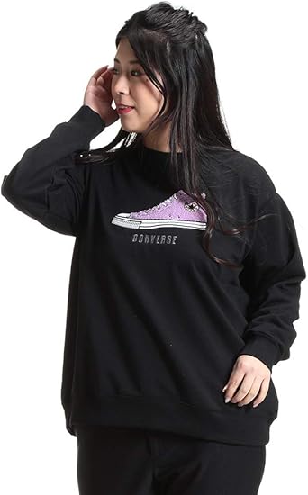 Amazon サカゼン Converse 大きいサイズ レディース 裏毛 フロント シューズ刺繍 ワッペン クルーネック スウェット 長袖 トレーナー ブラック Ll トレーナー パーカー 通販 Amazon サカゼン Converse 大きいサイズ レディース 裏毛 フロント シューズ刺繍 ワッペン クルーネック スウェット 長袖 トレーナー ブラック Ll トレーナー パーカー 通販
