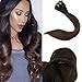 Full Shine 10 Pcs Clip In Human Hair Extensions 120 Gram Remy Hair Clip In Extensions Color 1B Fading to Color 4 Dark Brown 18 Inch Best Clip Hair Extensions