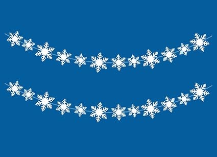 Zotemo 3D Snowflake Garland (Pre-Strung 