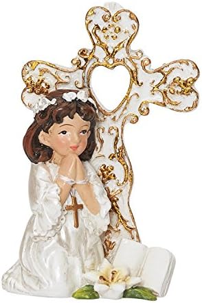 First Communion, 3in Resin Communion Girl, boxed. Make a great cake topper.