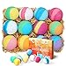 Chrider Bath Bombs Gift Set 12 x 3.5 oz, Fizzies Spa Bath Bombs with Organic and Natural Shea Butter Perfect for Dry Skin Moisturize, Handmade Birthday Mothers Day Gifts Idea for Women,Girlfriend,Wife