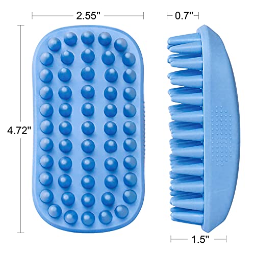 Dog Bath Brush,Rubber Dog Shampoo Grooming Brush, Silicone Dog Shower