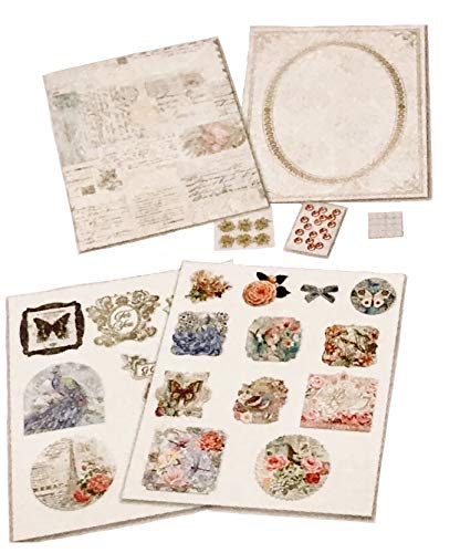 Punch Studio DIY Ephemera Collection Create a Card Kit (63111), Makes 12 Custom Cards