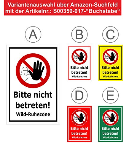 Melis-Folienwerkstatt Schild Wild-Ruhezone - 45x30cm â Bohrlöcher - 3mm Aluverbund â 20 VAR S00359-017-A – Bild 4