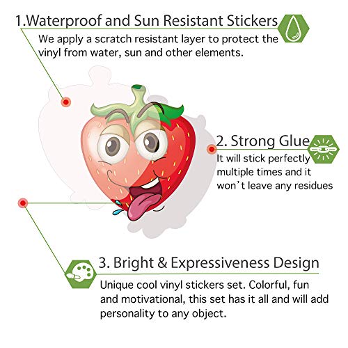 2020 New | HydroFlask Stickers 115-800pcs for Girls, Teens and Boys - Vinyl Stickers Variety Pack for Hydro Flask Water Bottle Luggage Computer Skateboard Phone, 100% Waterproof Vinyl Stickers - Thumbnail 2