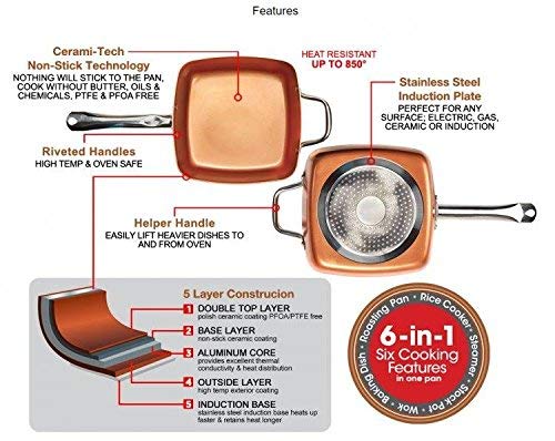 Copper Chef KC15053-04000 Cookware Set 5, 5 Pieces, Copper (Certified Refurbished)