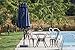 LOKATSE HOME Double-Sided Market Patio Outdoor Umbrella 15 Feet Garden Aluminum Twin Sun Canopy with Crank, 2 Middle Blue