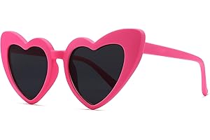 Pro Acme Heart Sunglasses for Kids Toddler Girls Polarized Cute Shaped Lovely Style with UV400 Sunnies Age 3-12