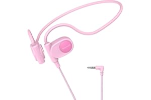 Mehomeli Kid Headphones for School, Air Conduction Open Ear Headphones, 3.5mm Jack Wired Cord, Ultra-Comfort, Ergonomic and Lightweight Design Perfect for School and Outdoor Activities-Pink