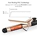 Anjou 1 inch Curling Iron with Tourmaline Ceramic Coating, Hair Curling Wand with Anti-Scalding Insulated Tip (200°F - 410°F, Heat Resistant Glove)