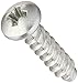Steel Thread Rolling Screw for Plastic, Zinc Plated, Pan Head, Phillips Drive, #4-20 Thread Size, 1/2