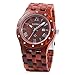 BEWELL W086B Mens Wood Watch Quartz Analog Luminous Hands Lightweight Wood Wrist Watch (Zebra Wood)