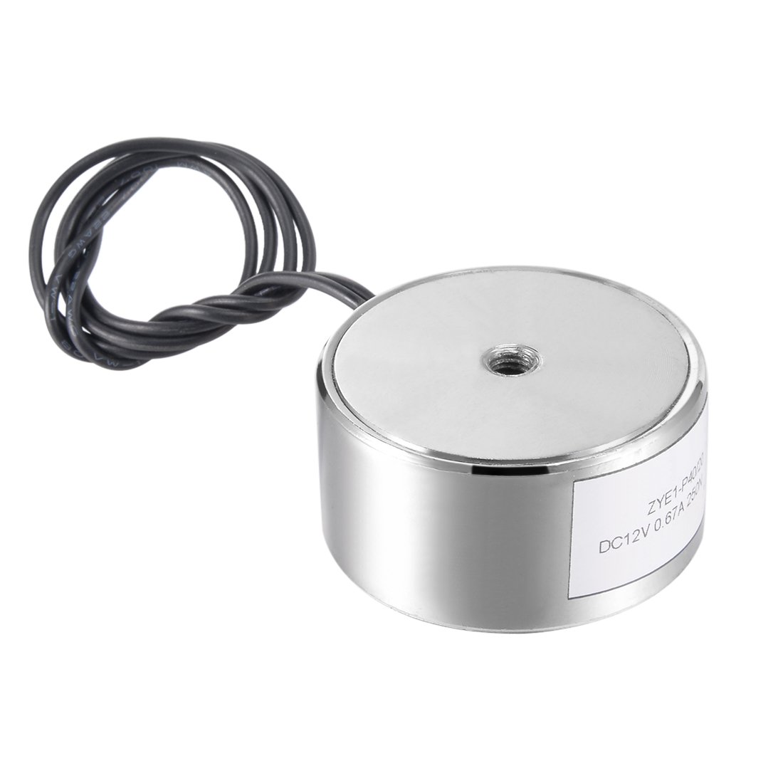 uxcell DC24V 180N Lift Holding Electromagnet Sucking Disc Electric Lifting Magnet Solenoid 34mm x 18mm