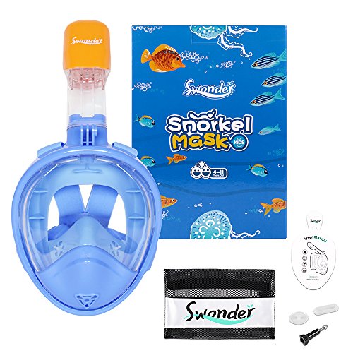 Swonder Snorkel Full Mask XS Baby Blue SWD001 - Thumbnail 6
