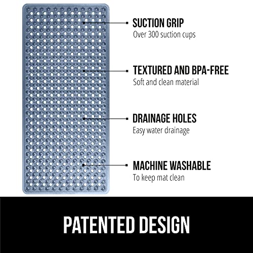 The Original Gorilla Grip Patented Shower and Bathtub Mat, 35x16, Long