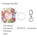 Logity Tile Mate & Tile Sport & Tile Style Case with Carabiner Keychain, Leather Skin Cover for Tile Bluetooth Tracker, Anti-Lost Design, Spring Flower