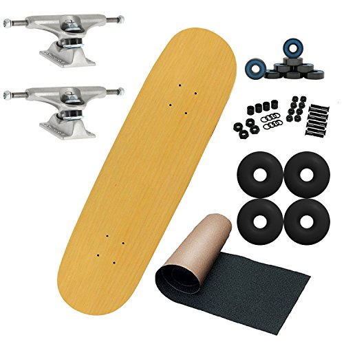 Moose Pro Complete Unassembled Skateboard, Natural, 7.5"