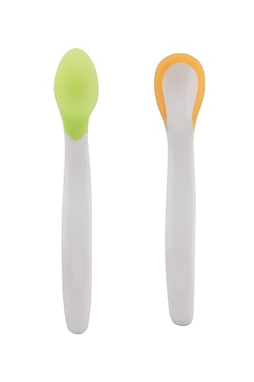 Manan Shopee Heat Sensitive Soft Spoon for Baby,Color Changing Spoon (Color May Vary)