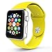 MoKo Apple Watch Band Series 1 Series 2, Soft Silicone Replacement Sports Band for 42mm Apple Watch 2015 & 2016 All Models, YELLOW (Not fit 38mm Versions)