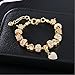 Bracelets Gold Plated Snake Chain Bracelets Pendant Crytal Heart Glass Beads Charms Bracelets for Women with Fine Gift Box