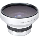 37mm 0.25X Super Fisheye Lens Additional Lens,Aluminum Alloy 2 Part Removable Macro Close-up Shooting Fisheye Effect Wide View Optical Glass Camera Photography Lens, is for 37mm Camera Lens Default