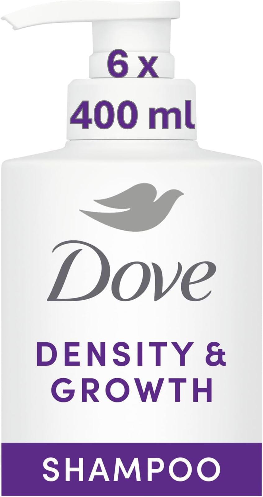 Dove Density & Growth Shampoo Amino Complex Biotin Zinc 400 ml Pack of 6