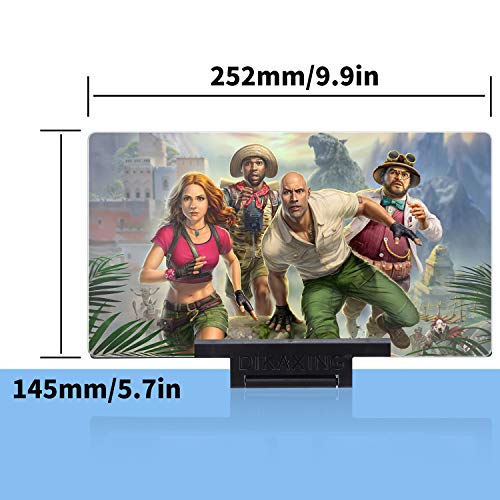 Cell Phone Screen Magnifier, 2 Pcs 12 inch Foldable Screen Amplifiers for Smart Phone, Enlarge Screens Stand Holder for Watching Movie, Video, Reading, and Playing Games (Pack of 2, Black & White)