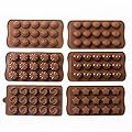 Cake Decorating Chocolate Silicon Molds - Set Of 6 Chocolate Molds - Best For Cake Decorations - Chocolate Candy Molds - Silicone Mold - Hard Candy Molds - Jello Shot Molds