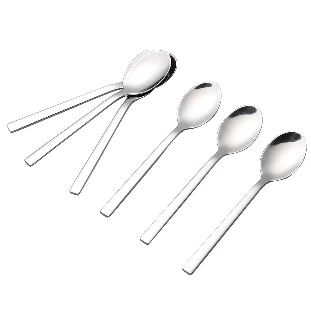 Cadineer 12 Pieces Stainless Steel Tea Spoons, Small Dessert Spoons Set, 15 cm