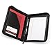 Samsill Leather Trim Business Junior Padfolio/Interview Portfolio with Zippered Closure, 5 Inch x 8 Inch Writing Pad Included, Black